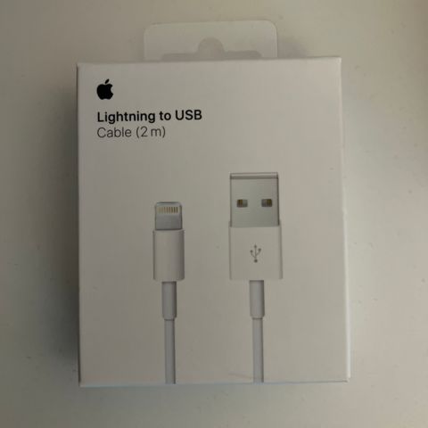 Lightning til usb kabel 2 m uåpnet iphone