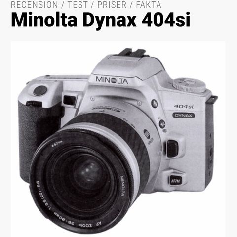 Minolta Dynax 404si kamera