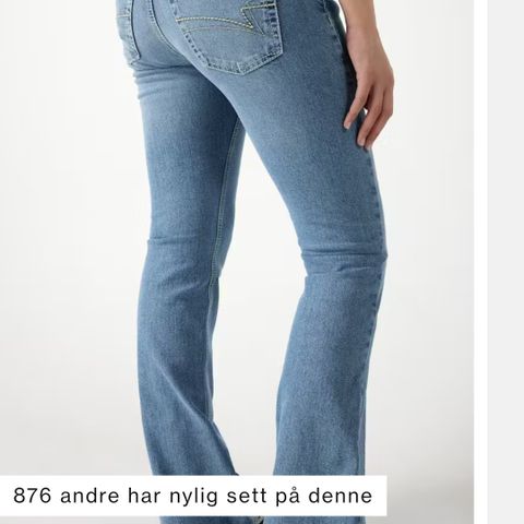 Lyseblå Bootcut Low Jeans fra Junkyard i str. L