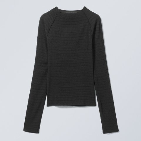 Weekday LAURA LONG SLEEVE PLEATED TOP