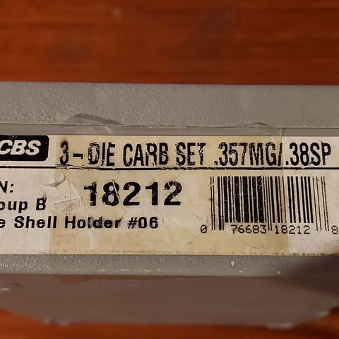 RCBS carbide die set