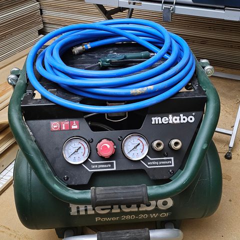 Metabo Luftkompressor Power 280-20 W OF med slange og blåsepistol