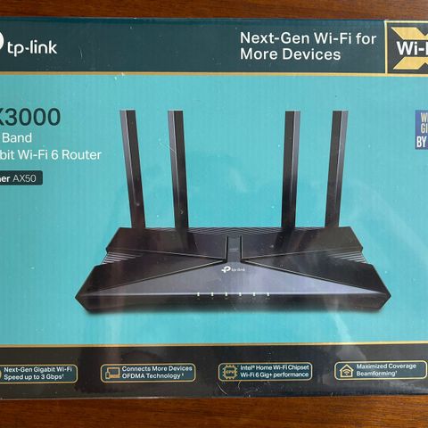 Uåpnet tp-link AX3000 Wi-Fi Router