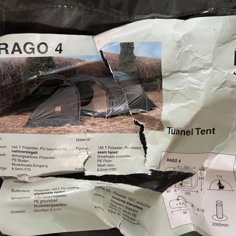 Rago 4 tunnel tent