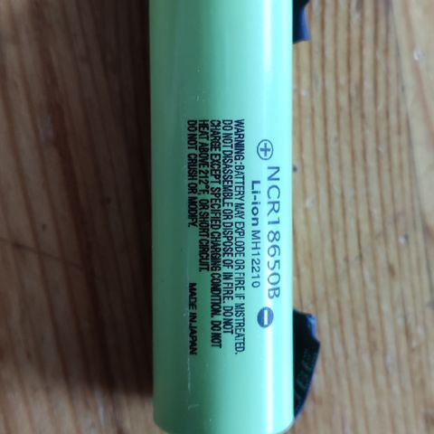 Batterier  NCR 18650 B li-ion no