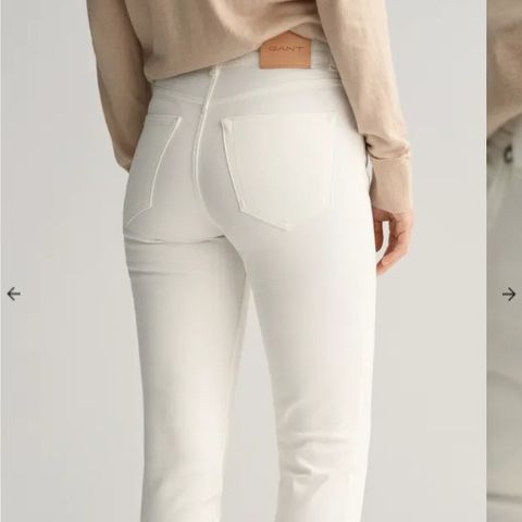 Billig! Ny Gant Slim White Denim Jeans, W30L34