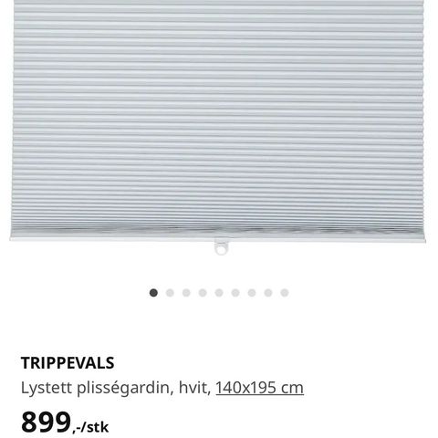 TRIPPEVALS lystett plissegardin (gråblå)