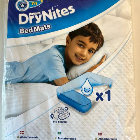 DryNites bed mats 145x80 - engangsunderlag til barneseng