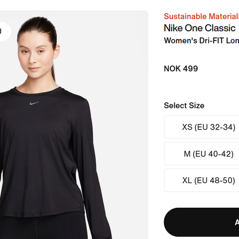 -50% [HELT NY] Nike, One Classic Dri-Fit Long Sleeve