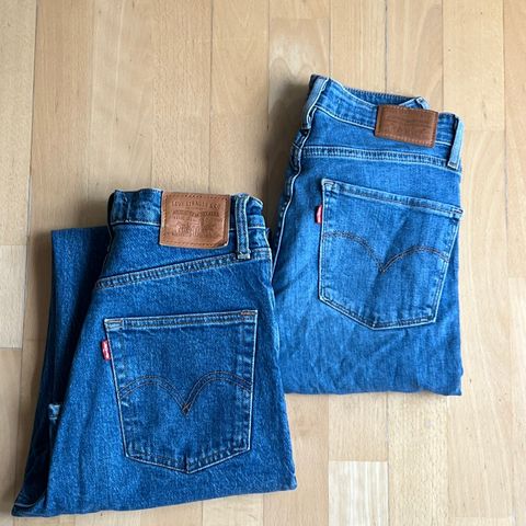 Levis Ribcage straight, 721 high rise skinne