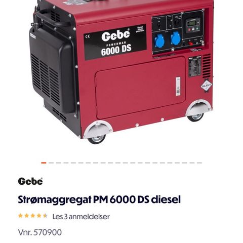 Gebe aggregat 6000 diesel