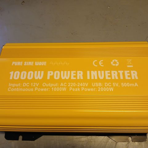 Inverter/omformer 12-230V - 1000W