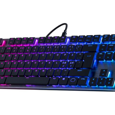 Cooler Master SK630 "Low profile" Gaming Tastatur m. RGB - Som nytt!