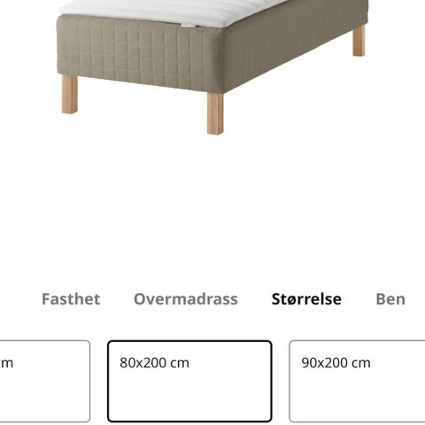 Ikea Skårer seng med overmadrass