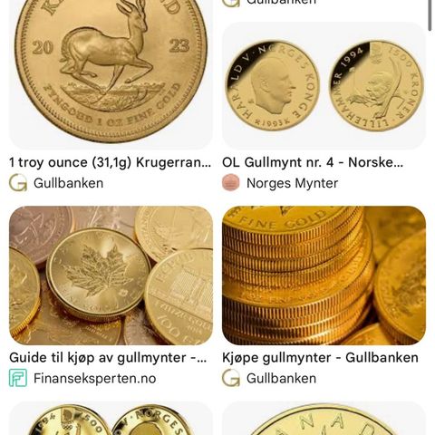 Gullmynt / medalje eller barre ønskes kjøpt