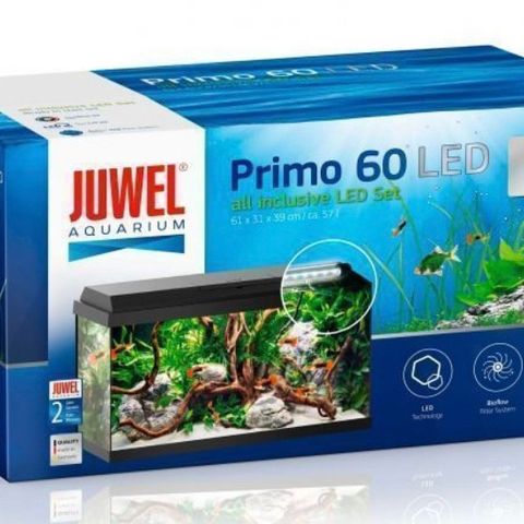 Juwel sort akvariet 60 liter,  med tilbehør