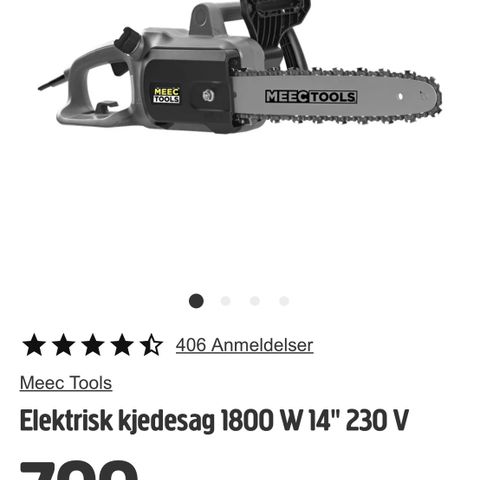 Elektrisk kjedesag 1800 W 14" 230 V