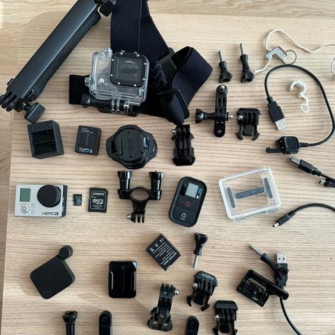 GoPro Hero 3 Black Edition med masse tilbehør