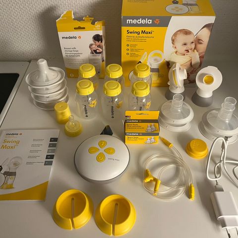 Brystpumpe - Medela Swing Maxi med utstyr.