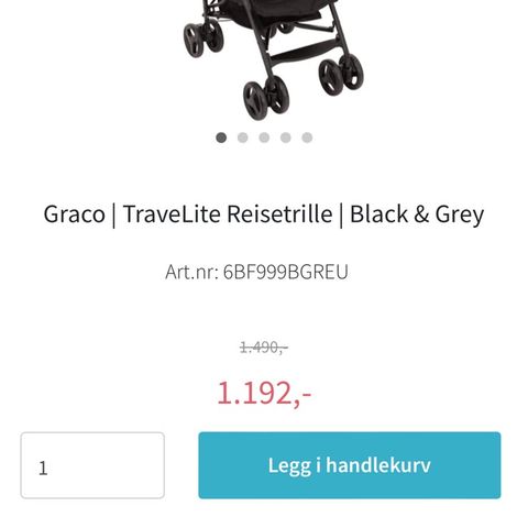 Graco | TraveLite Reisetrille | Black & Grey