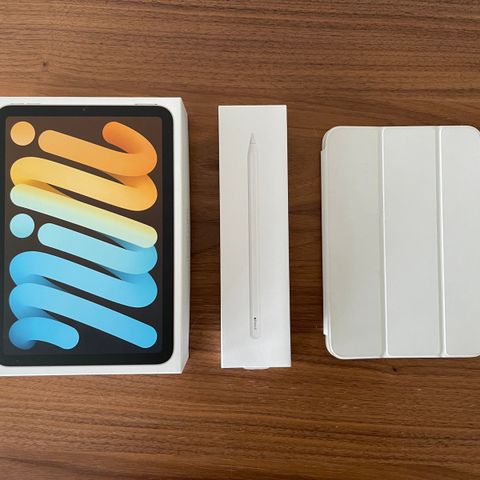 Lite brukt iPad mini 6 gen Wi-Fi 64GB og Apple Pencil 2