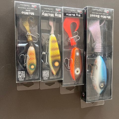 4 stk Abu Garcia McMio Svartzonker Swimbait 190-59g 44-24cm