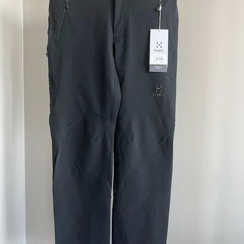 Haglöfs bukse, Morän pant woman, svart softshell, størrelse 36