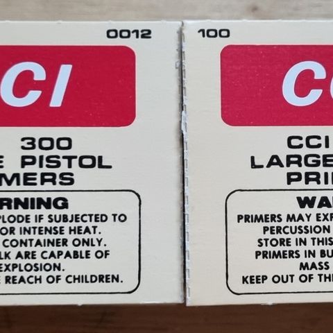 CCI Large Pistol Primers - 1000stk