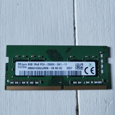 8GB RAM til bærbar pc