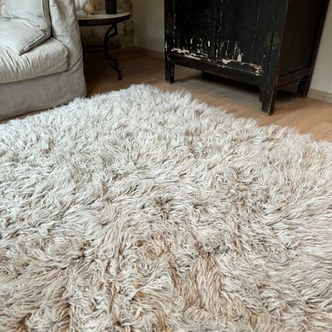 Layered Shaggy rug mocca Melange