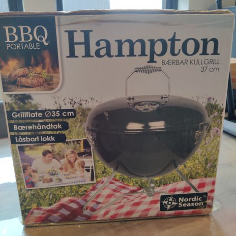 Hampton bærbar kullgrill(37 cm)