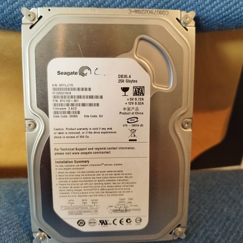 Seagate 250GB SATA HDD