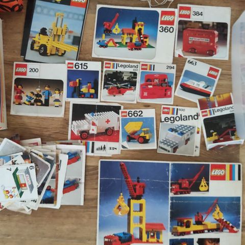 Lego vintage 1960 til 1980 - tog - legoland - manualer