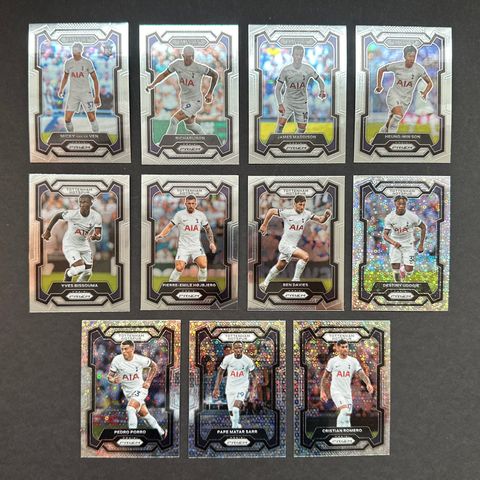 Tottenham lot – 23/24 Panini Prizm og Breakaway – 11 kort