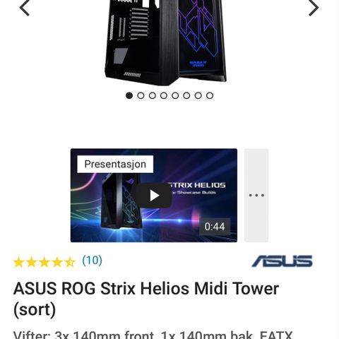 ASUS ROG Strix Helios Midi Tower (sort)