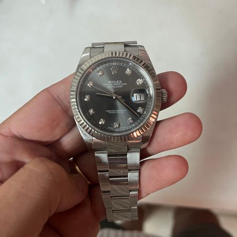 Rolex datejust Rhodium Diamond