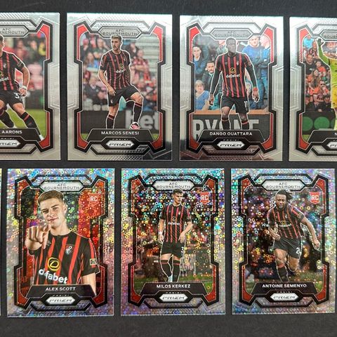 Bournemouth lot – 23/24 Panini Prizm og Breakaway – 9 kort