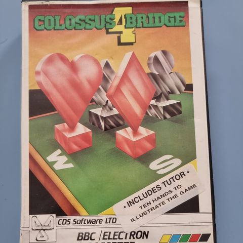 BBC Micro Electron spill - Colossus 4 Bridge - komplett i boks / omslag