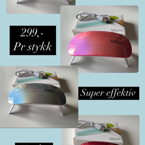 Negler!! Nyhet !! Herdelampe!! 6W UV Led lampe til nail polish/gellak 299,-