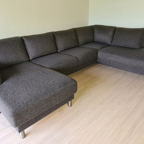 Renset // Gratis frakt // Grå hjørnesofa // Pent brukt // 300x200cm