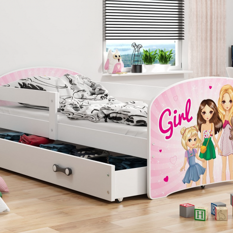 Barneseng GIRLS 160x80 med madrass