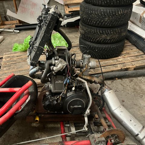 Ktm 640 lc4 motor med gokart.