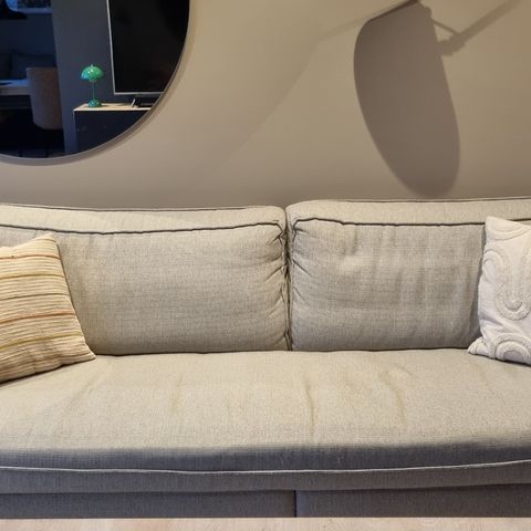 3 seter sofa, Rodeo, med pall, beige