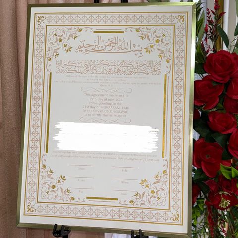 Nikah nama nikah contract wedding contract. See description