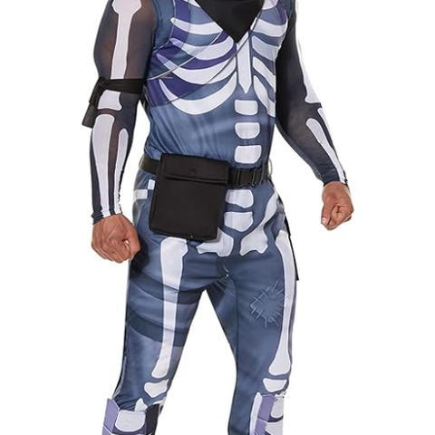 Skull Trooper Fortnite Halloween kostyme voksen størrelse Small