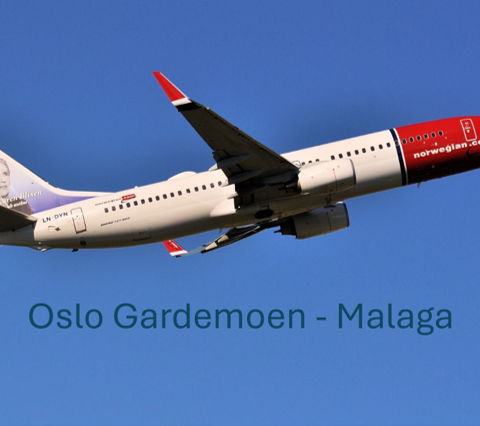 Flyreise Oslo Gardemoen - Malaga 16. september