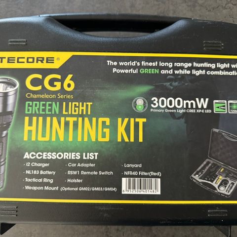 Nitecore CG6 Hunting kit våpenlykt