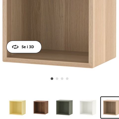 2 stk IKEA Eket hyller i hvitbeiset eik