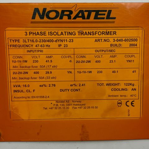 Trafo 16 kVA