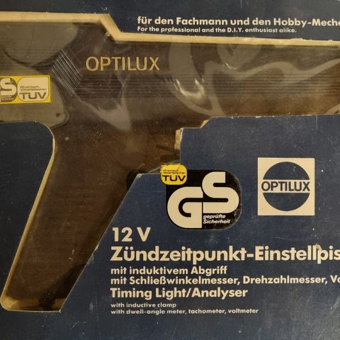 Stroboskoplampe og sandblåsepistol